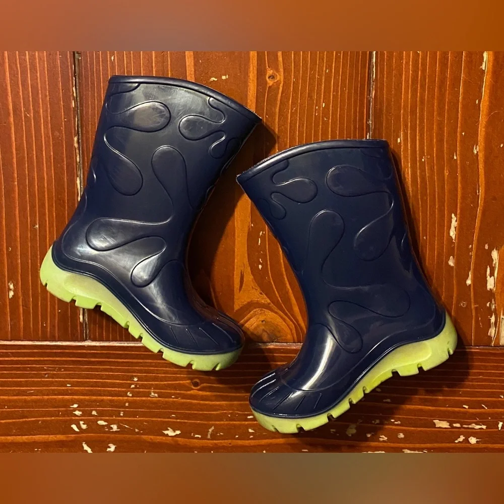 Rain boots Blue and Green Toddler